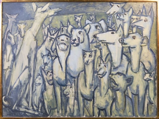 Ludvik Durchanek (Austrian, b. 1902): My Friends. Oil on board. Signed in oil (l.l.). Sight size 32 x 42 inches. Framed. Ex-collection: Robert C. Graham, Sr., ownership by descent.