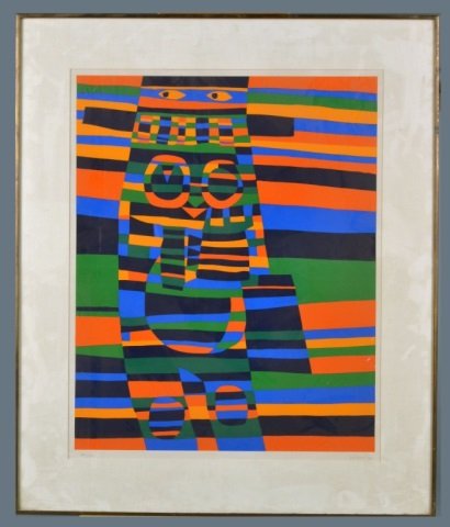 Jacques Soisson (French, b. 1928) #: Metamorphosis. Serigraph, 1973. Signed and dated in pencil (l.r.), numbered 117/150 (l.l.). Sight size 29 x 24 inches.
