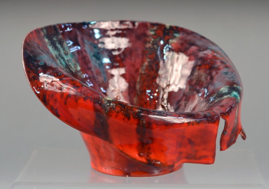 Georges Jouve (French, 1910-1964): Untitled. Glazed ceramic. Signed and inscribed "Made in France" on foot. Height 4 1/2 inches.