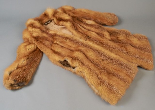 Fur Coat: Full length red fox. Size medium.