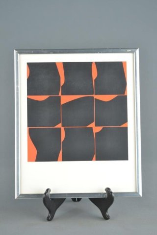 Ernest Tino Trova (American, 1927-2009): From the Falling Man Series. Silkscreen on paper, 1968. Signed, dated and numbered 63/150 (l.r.). Sight size 14 1/2 x 12 inches. Framed.