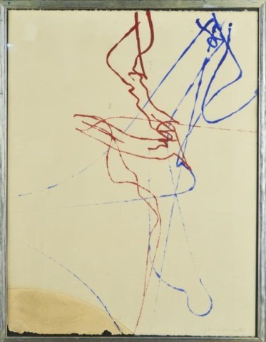 Richard Borthwick Gorman (Canadian, b. 1935): Untitled. Random magnetic print on paper, 1965. Signed, dated and numbered 77/100 (l.r.). Sight size 26 1/2 x 20 inches. Framed. Published in a series with 19 other artists to commemorate the Canadian