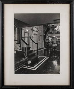 Two works by Samuel Gottscho (American, 1875-1971): Home Interiors. Black and White Photograph. Each signed (l.r.). Larger sight size 12 x 9 inches. Matted and framed.