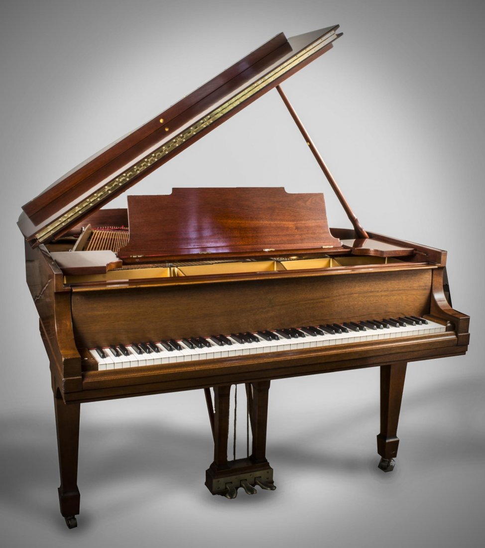Steinway Piano *: Serial no. 236473, 1932, probably Model M, mahogany case. Length 67 inches. With an associated bench.