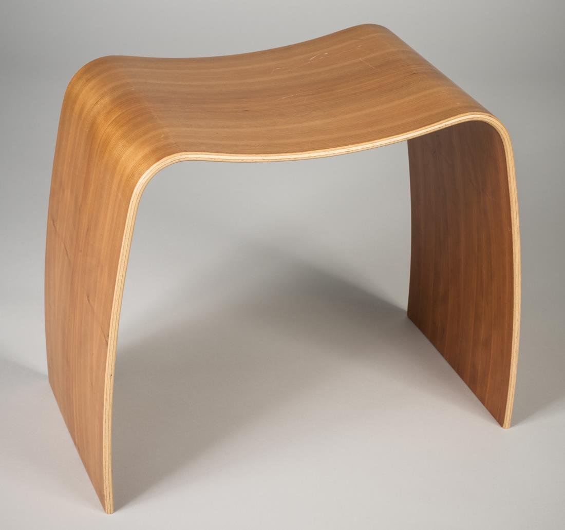 Jorgen Moller for Askman Taburet M Stacking Stool: Bent wood design. Height 17.5 inches, width 21 inches, depth 12 inches