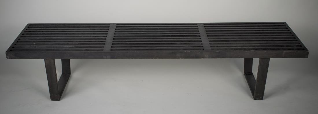 George Nelson Bench: Height 14 inches, width 5 feet 8 inches, depth 19 inches