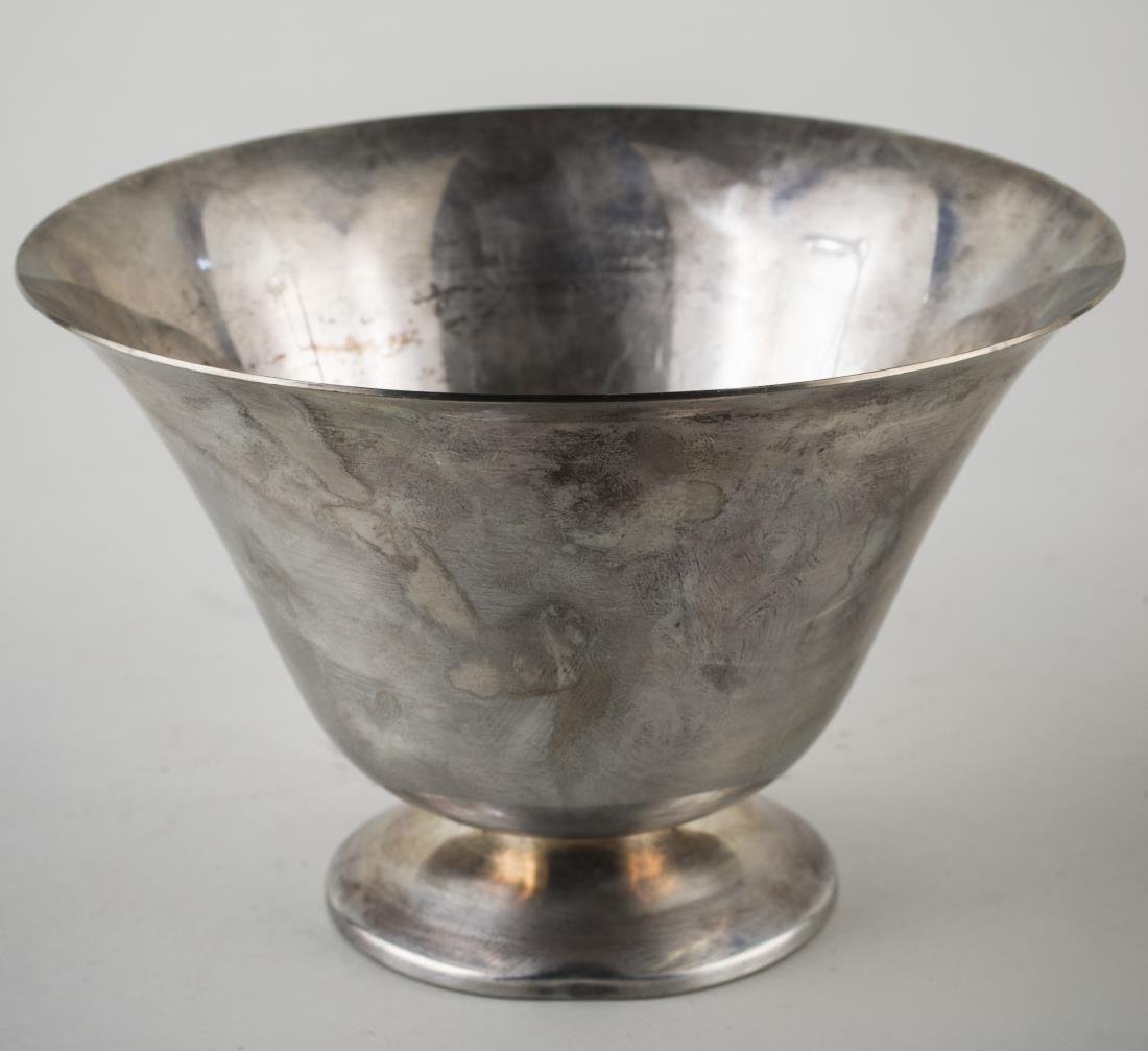 Boardman Sterling Silver Bowl: Flared rim, ring foot. Height 4 3/4, diameter 7 1/4 inches, 400 grams.