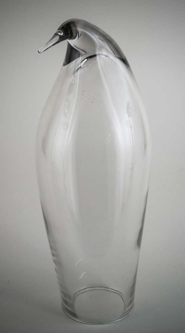 Art Glass Penguin Figure: Hand blown. Height 14 1/2 inches.