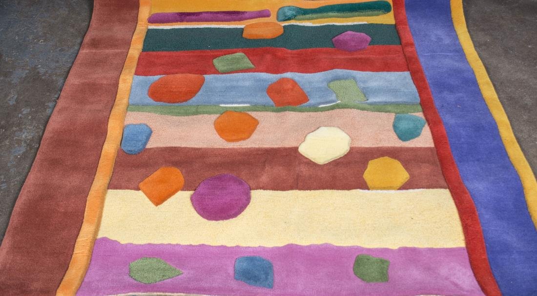 Esteban Vicente for Edward Fields Tapestry: Holiday, tufted New Zealand wool.. 5 feet 8 inches x 4 feet 11 inches.