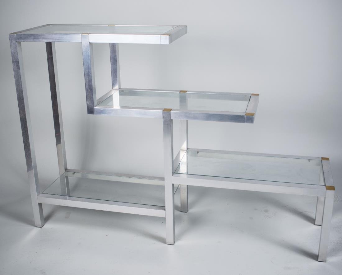 Paul Evans Cityscape Style Etagere: Three tiers. Height 42 inches, width 5 feet 1 inch, depth15 inches.