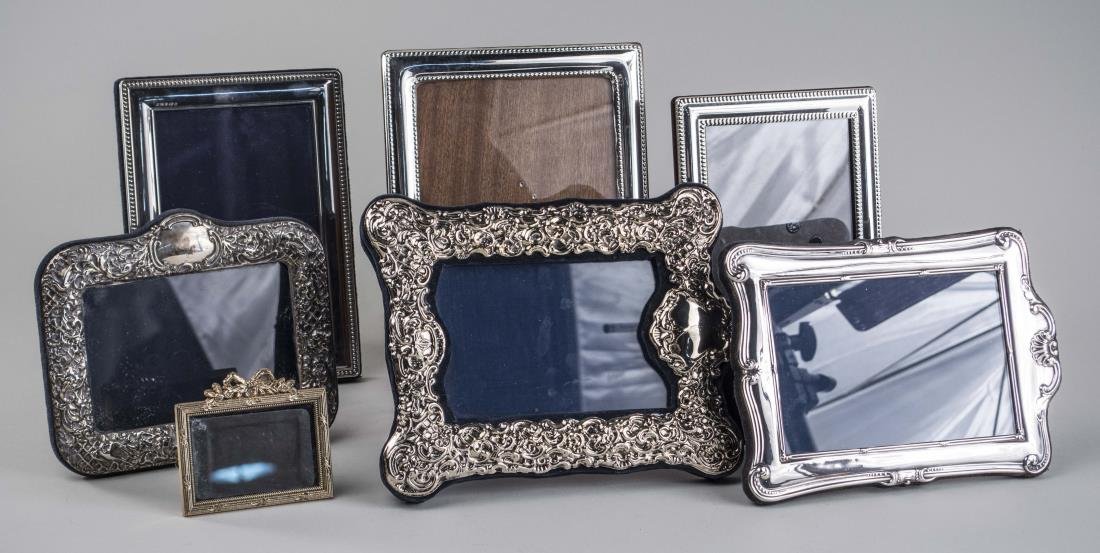 Six Silver Plated Picture Frames: Various makers.