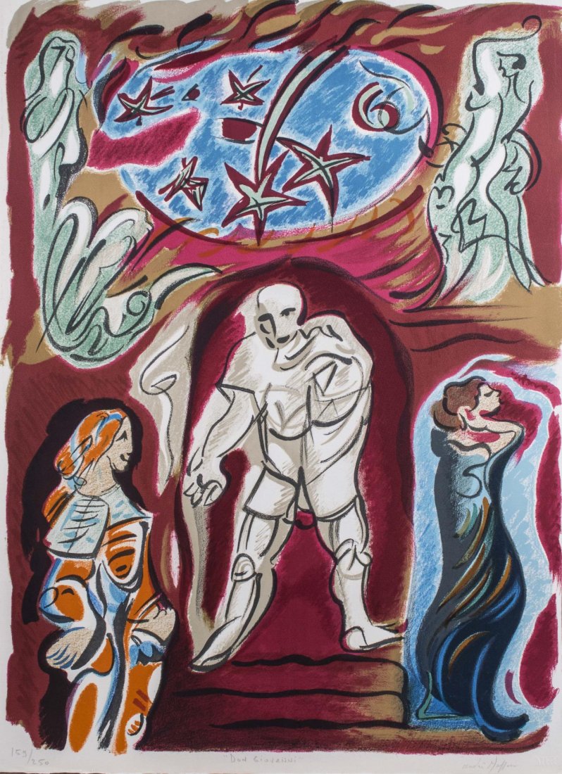 Andre Masson (French, 1896-1987): Don Giovanni. Color lithograph on paper. Signed (l.r.), titled (l.c.), numbered 153/250 (l.l.). Sheet size 30 x 22 inches. Unframed. Notice to bidders: Condition reports and additional photographs are