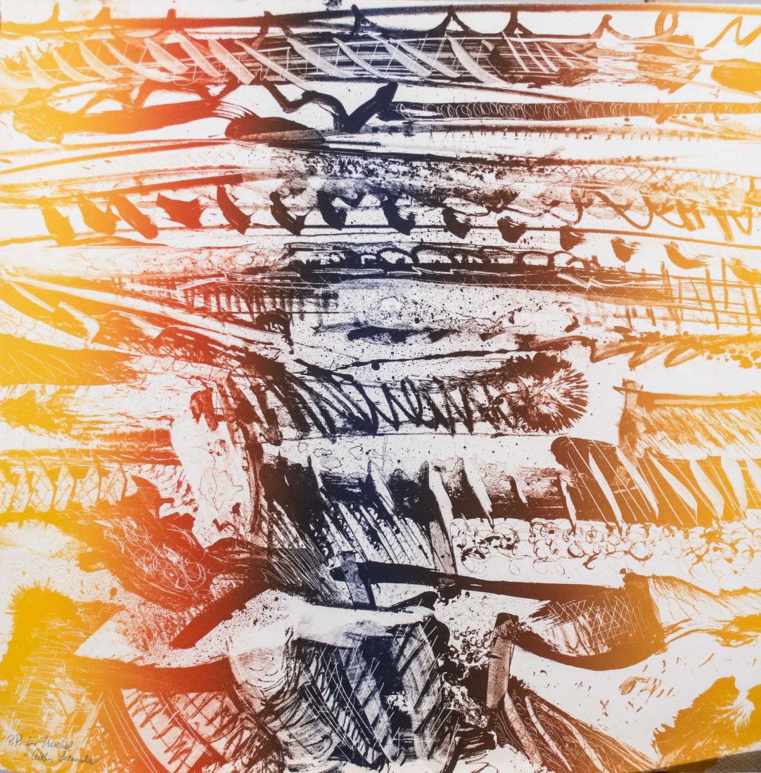 Arthur Secunda (American, b. 1927): Landscape. Lithograph on paper. Signed and dedicated (l.l.). Sheet size 24 x 24 inches. Unframed. Notice to bidders: Condition reports and additional photographs are provided by request as a courtesy