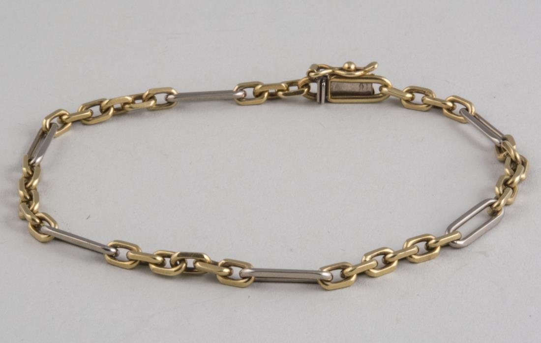Gold Chain Bracelet *: 18k yellow gold chain bracelet. Length 7 inches. 9.5 grams. Notice to bidders: Condition reports and additional photographs are provided by request as a courtesy to our clients, as such any condition 