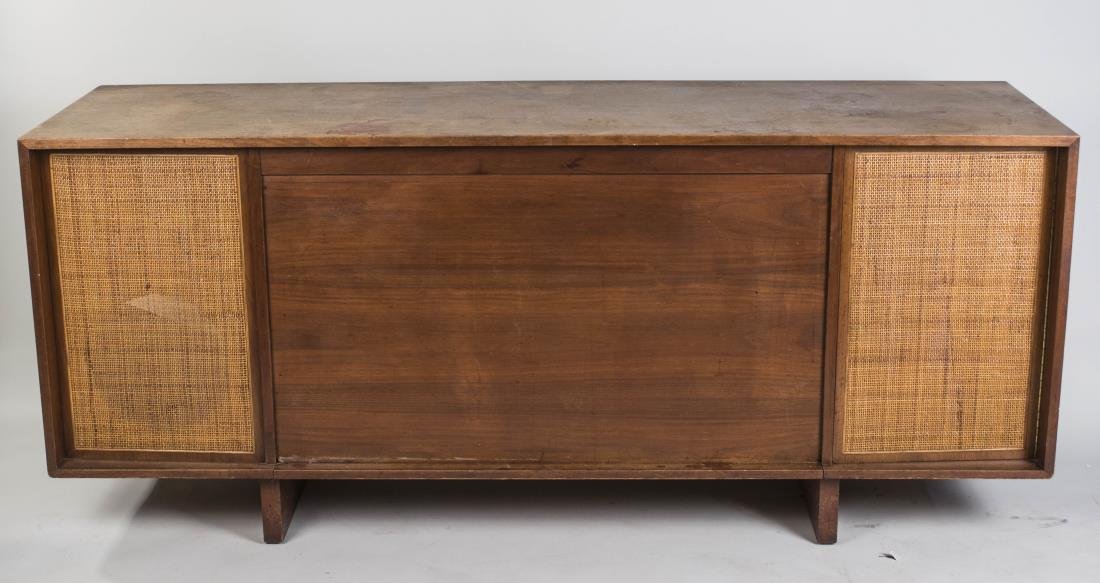 Stereo Cabinet: Height 32 inches, width 75 inches, depth 22 inches. Notice to bidders: Condition reports and additional photographs are provided by request as a courtesy to our clients, as such any condition report i