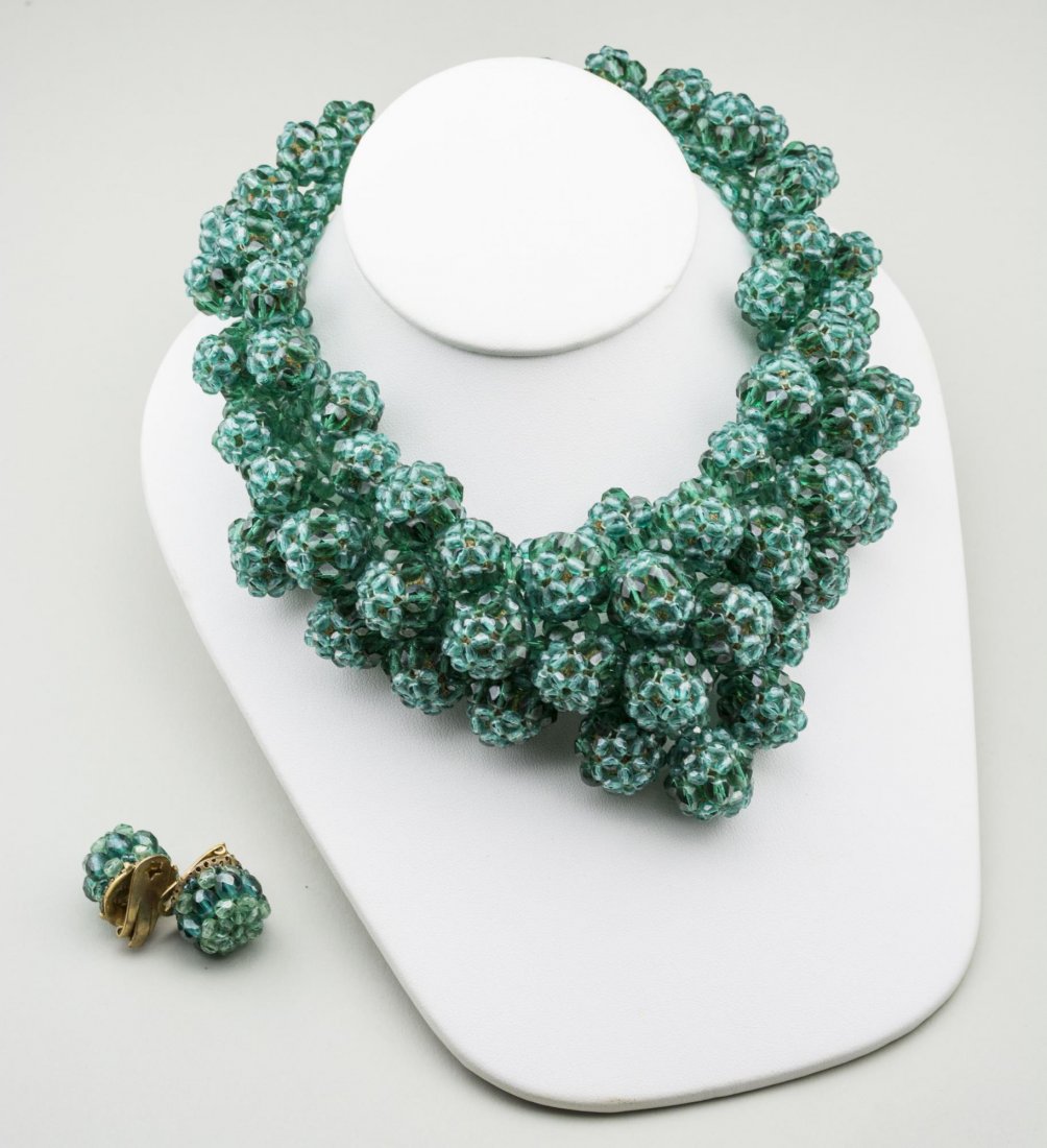 Italian Coppola and Toppo Bead Collar & Ear Clips* (1 of 1)