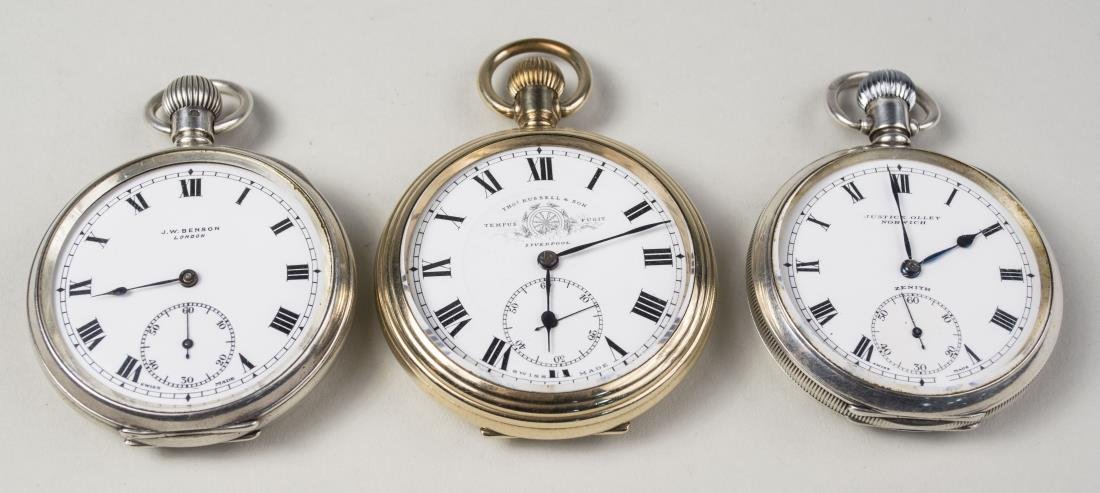 Three Swiss Open Face Pocket Watches (1 of 2)