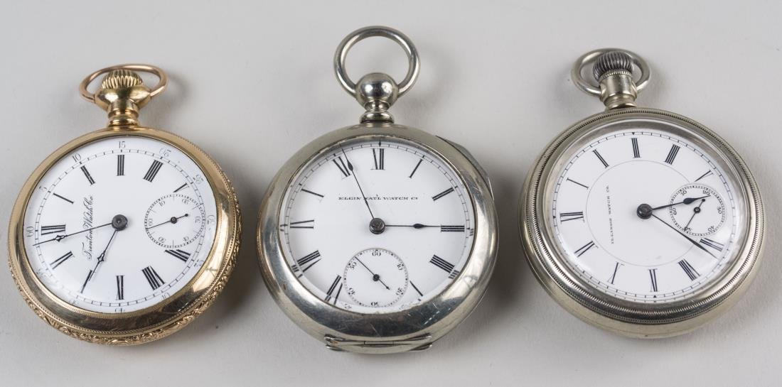Three American Open Face Pocket Watches (1 of 3)