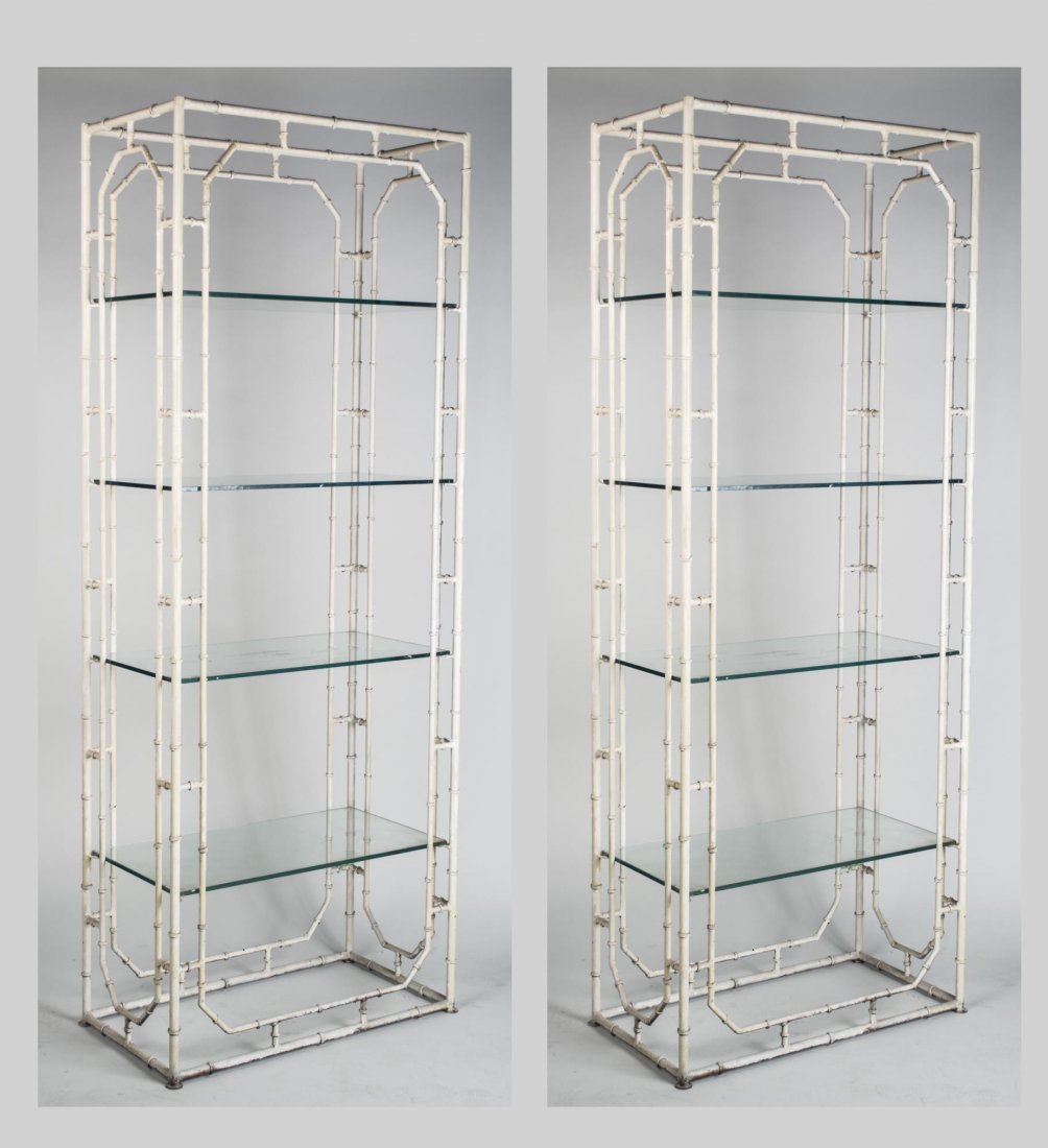 Pair of Faux Bamboo Etageres (1 of 1)