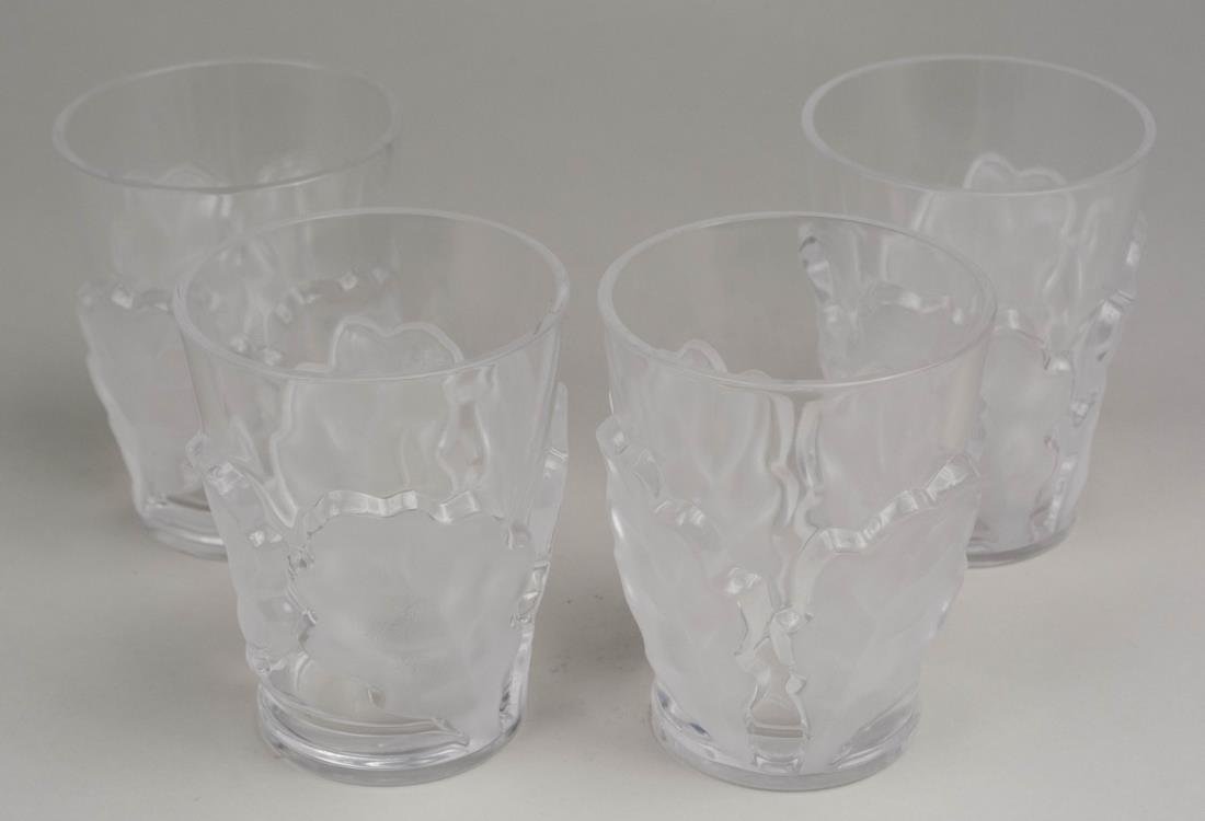 Set of Four Lalique "Chene" Glasses (1 of 3)