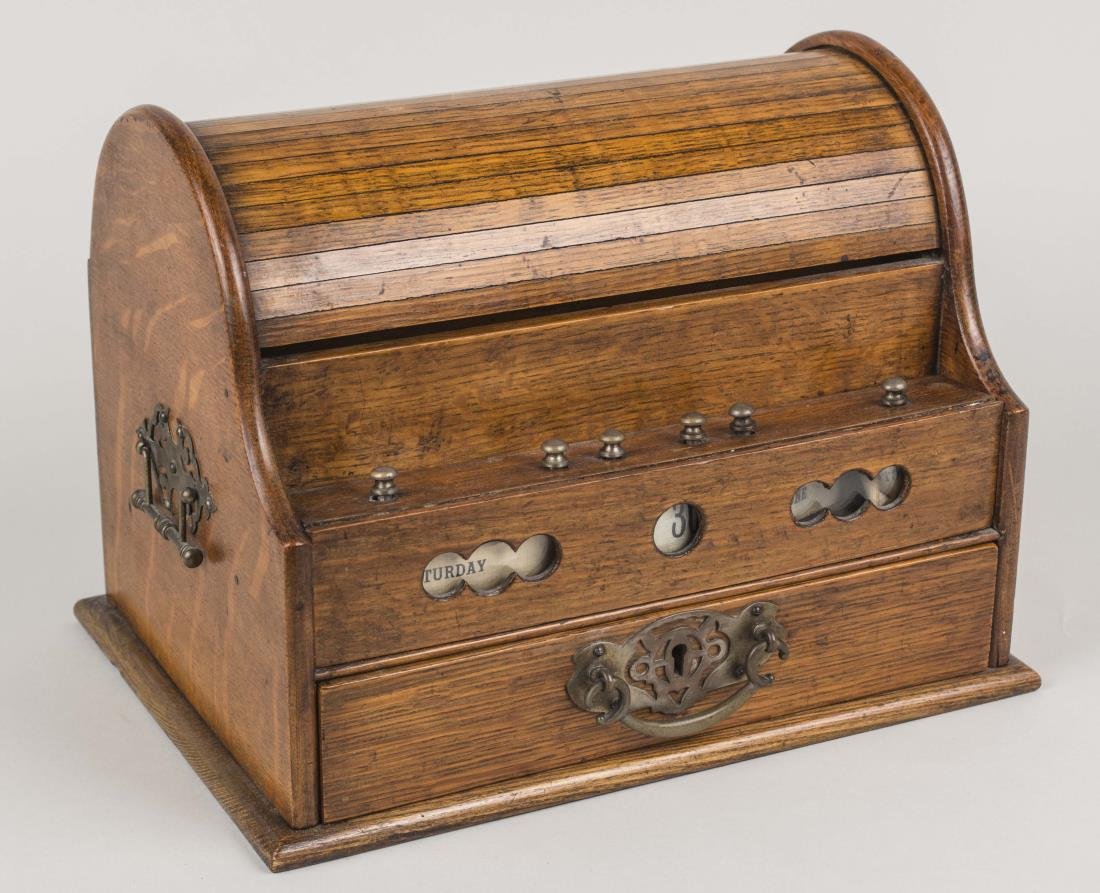 Tambour Top Tabletop Letter Box (1 of 2)