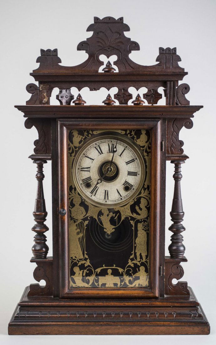 Vintage American Mahogany Table Clock (1 of 1)