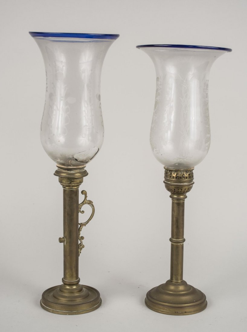 Two Candlesticks with Hurricane Shades (1 of 1)