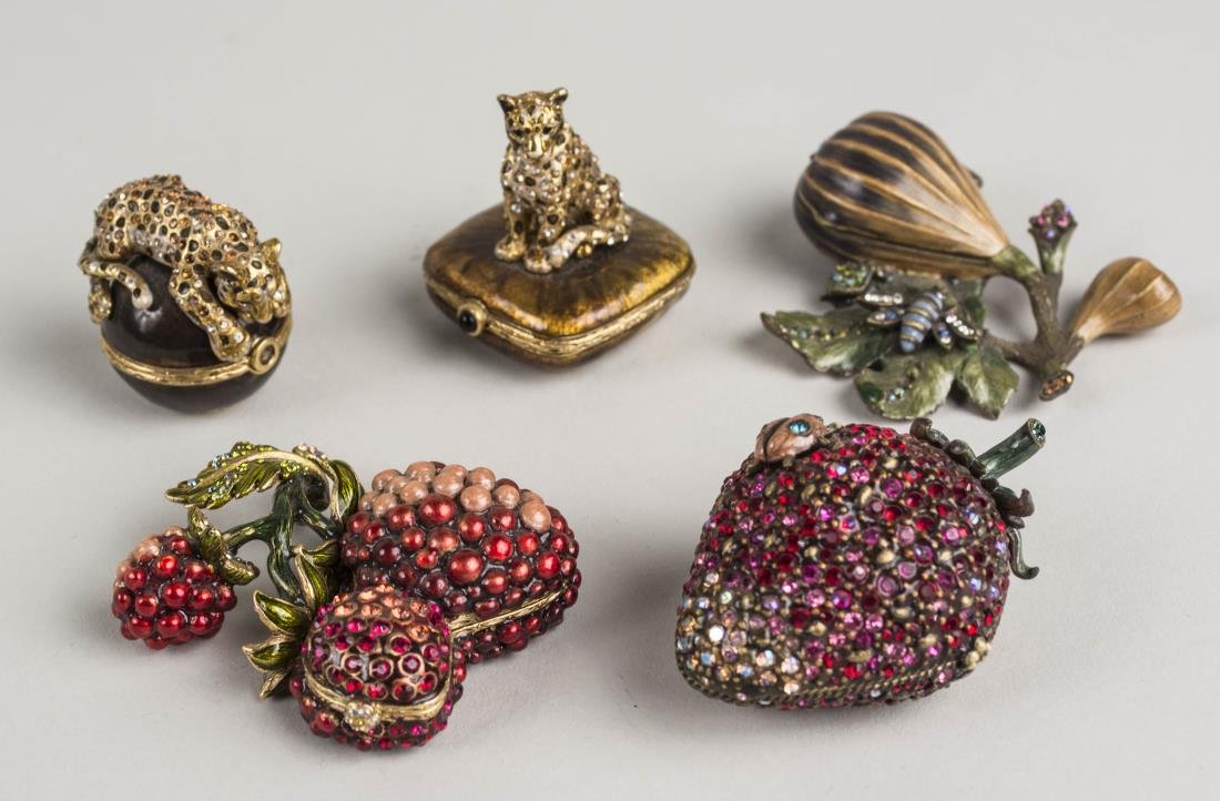 Group of Five Jay Strongwater Trinket Boxes (1 of 1)