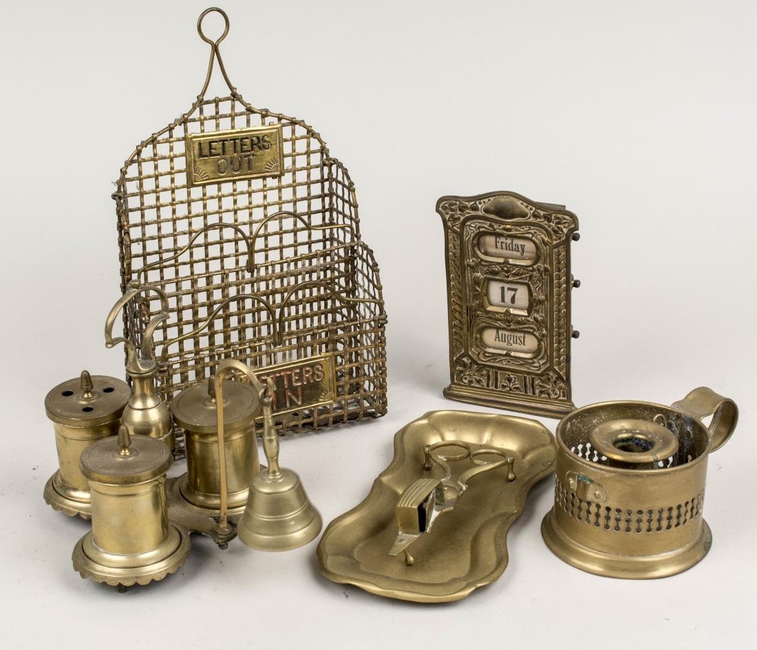 Group of Brass Desk Articles (1 of 1)