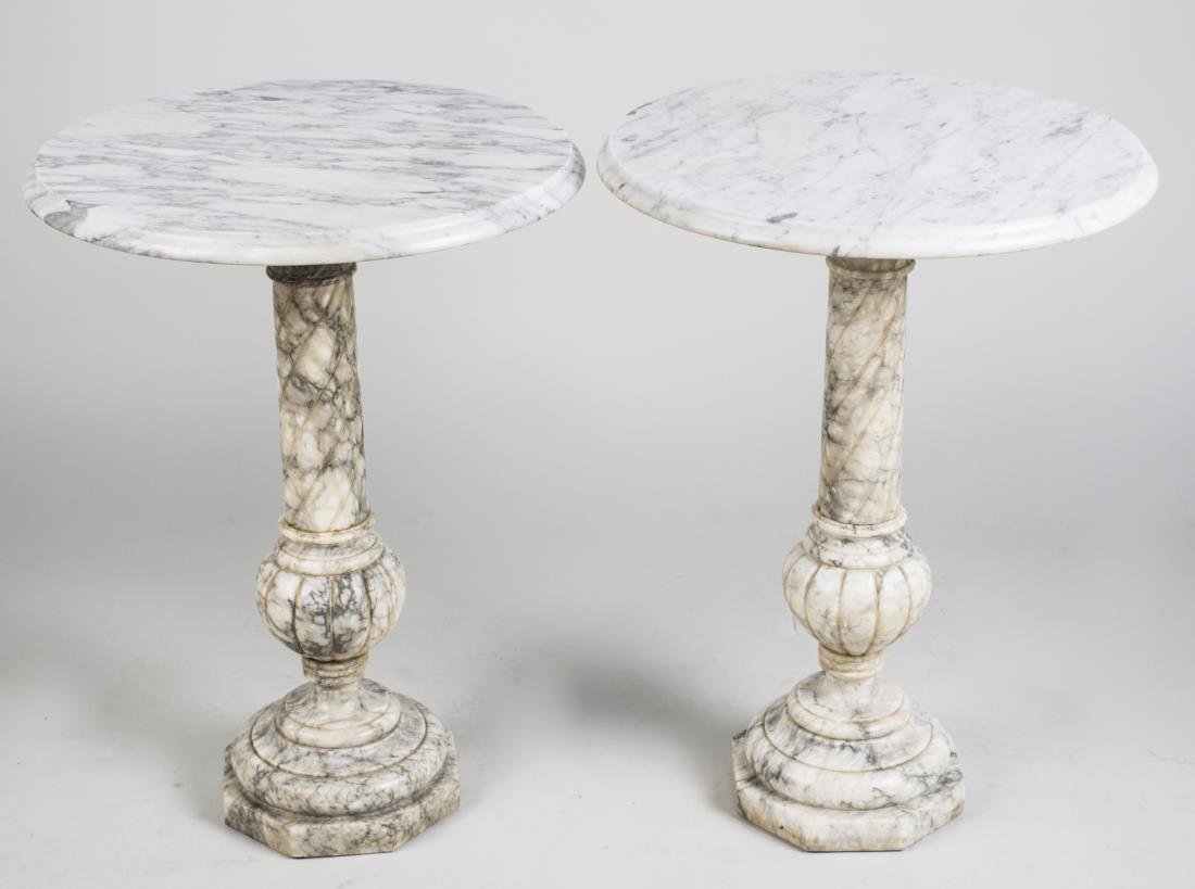 Pair of Marble Top Side Tables (1 of 1)