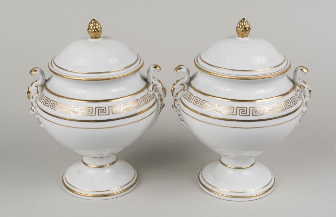 Pair Porcelain Covered Urns (1 of 1)