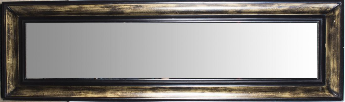 Ebonized and Parcel Gilt Over Mantel Mirror (1 of 1)
