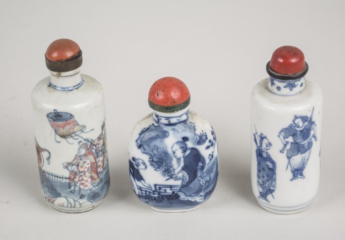 Three Chinese Porcelain Snuff Bottles (1 of 1)