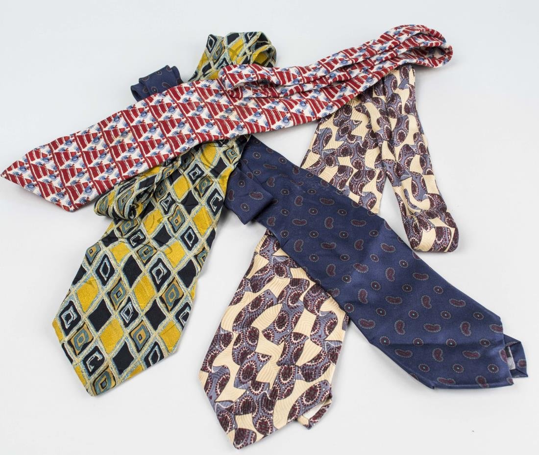 Four Gentleman's Neck Ties: Various designers, including Brioni, Ermenegildo Zegna, XMI, and Robert Talbot for Van Driver. Notice to bidders: Condition reports and additional photographs are provided by request as a courtesy to