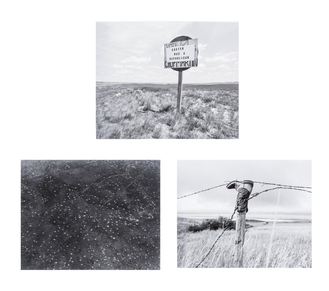 Three John Willis Photographs: John Willis (American, 20th Century). Three photographs from the Pine Ridge Reservation, SD. Gelatin silver prints, 2004-2007. Image size 18 x 22 inches. Unframed Notice to bidders: Condition reports 
