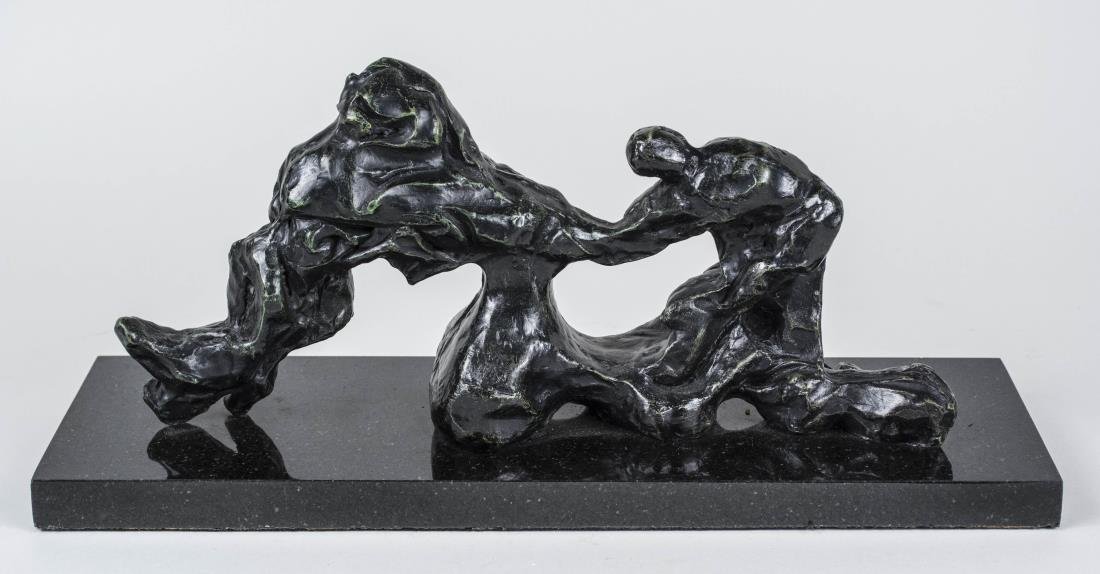 After Jacques Lipchitz Bronze *: Abstract Formation. Bronze, 20th century. Height 7 inches, with base 8 inches. Notice to bidders: Condition reports and additional photographs are provided by request as a courtesy to our clients, as