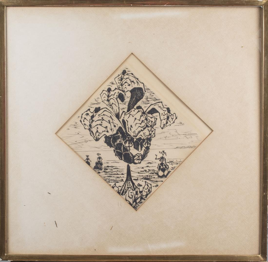 Lucien Coutaud (French, 1904-1977): Galerie Sagot Le Garrec Poster. Offset lithograph, 1960. Overall size 23 x 23 inches. Matted and framed. Provenance: Warren Means Trust Notice to bidders: Condition reports and additional photographs