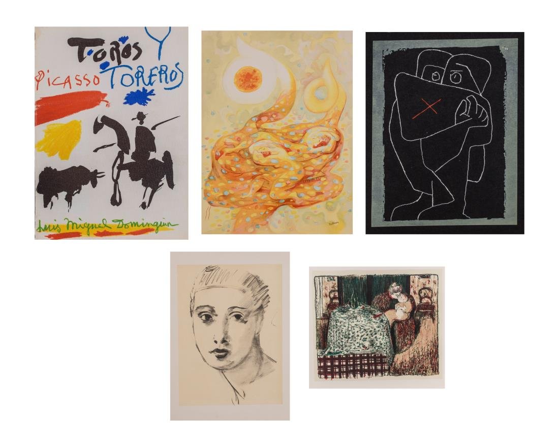 Group of 20th Century Prints: Various artists including: Das Wert-paket by Paul Klee; Hommage Ã€ Meissonnier II : La Main by Salvador DalÃ­; Autumn by Abraham Rattner; Maternite by Edouard Vuillard; Woman by Andre Derain; Pri
