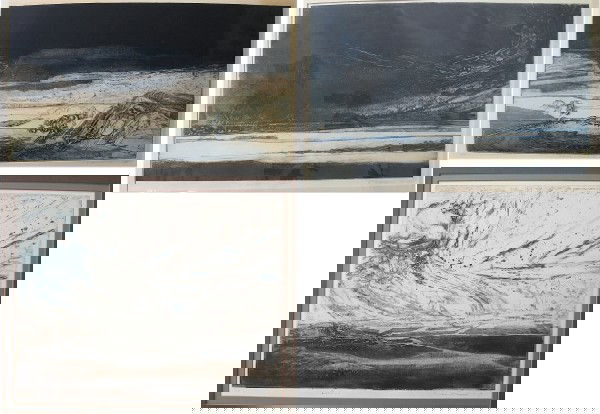 Three color intaglio prints: all titled signed and numbered by Vivian Berman (American, 20th century). Titles include: "Evening Song", "Overland", and "Poseidon and Pocket II".