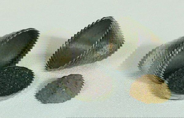 Silver nutmeg grater: barrel form, 1 3/4" long, Birmingham, England ca. 1802.