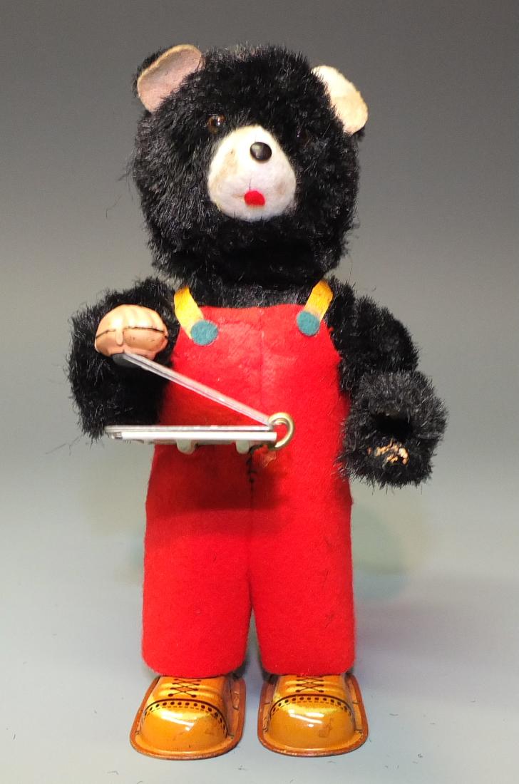 ALPS JAPAN CUBBY READING BEAR TIN WINDUP (1 of 2)