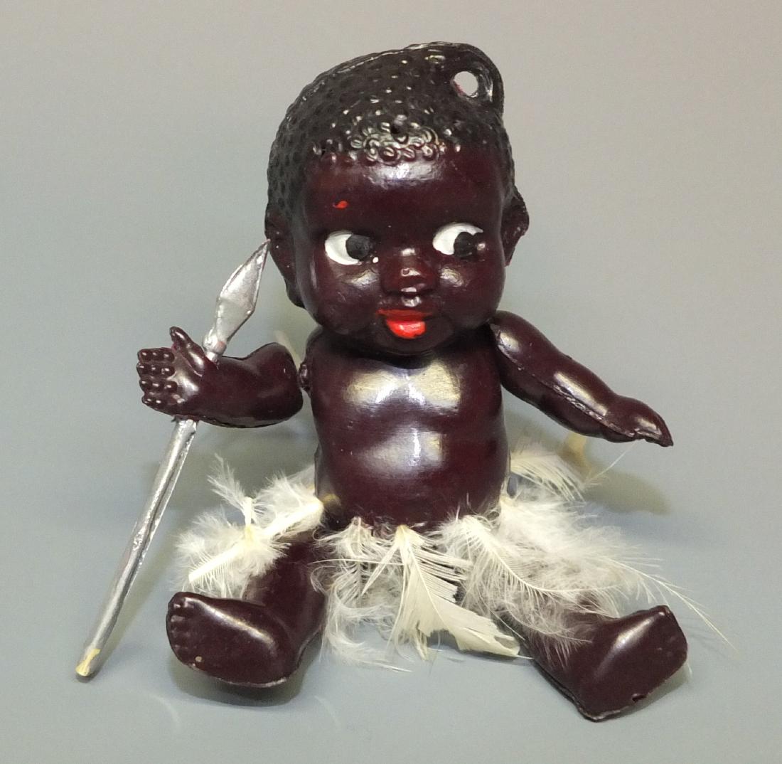 JAPAN CELLULOID NATIVE BOY FIGURE w/ SPEAR (1 of 2)