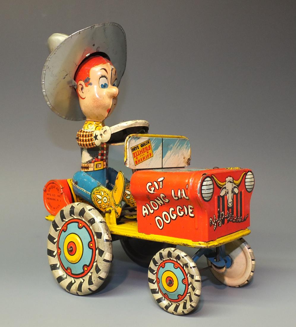 UNIQUE ART RODEO JOE TIN WINDUP CRAZY CAR (1 of 7)