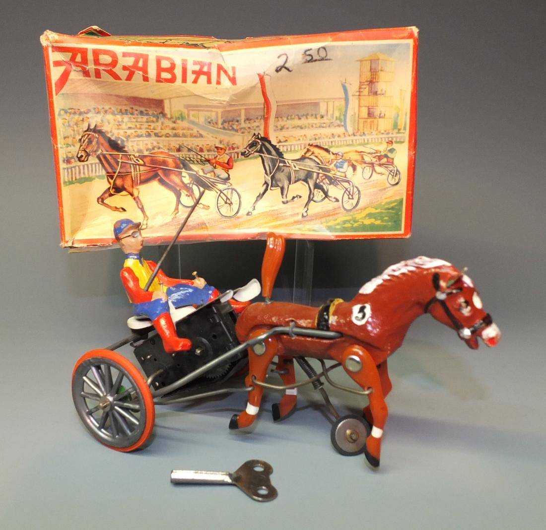 GERMAN ARABIAN HORSE RACER WINDUP & BOX (1 of 6)