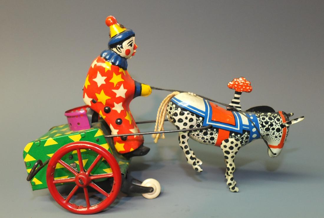 CIRCUS CLOWN BALKY MULE TIN WINDUP (1 of 4)