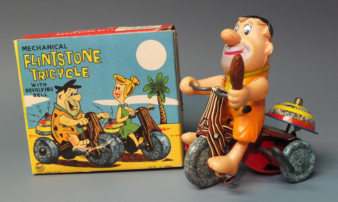 LINEMAR FRED FLINTSTONE ON TRICYCLE & BOX (1 of 8)