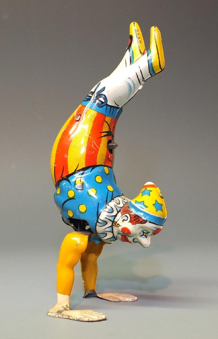 HANDSTAND CIRCUS CLOWN GERMAN TIN WINDUP (1 of 5)