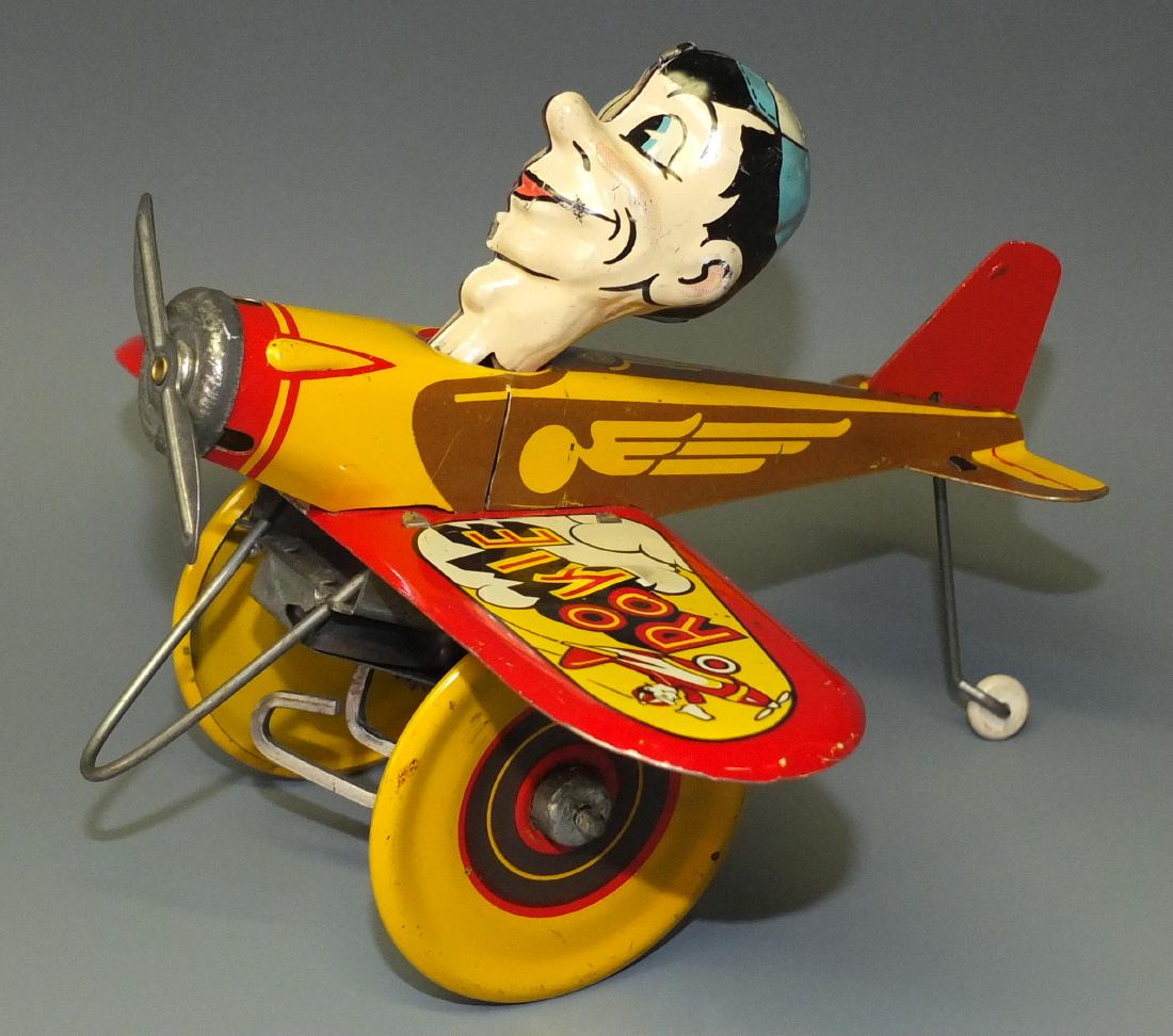MARX ROOKIE PILOT TIN WINDUP AIRPLANE (1 of 6)