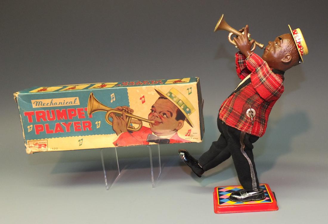 NOMURA LOUIS ARMSTRONG TRUMPET PLAYER & BOX (1 of 8)
