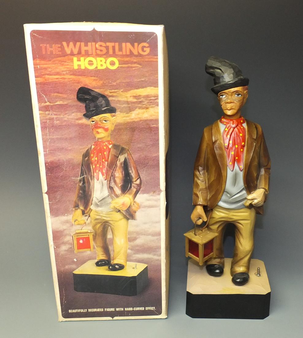 BATTERY OPERATED WHISTLING HOBO & BOX (1 of 9)